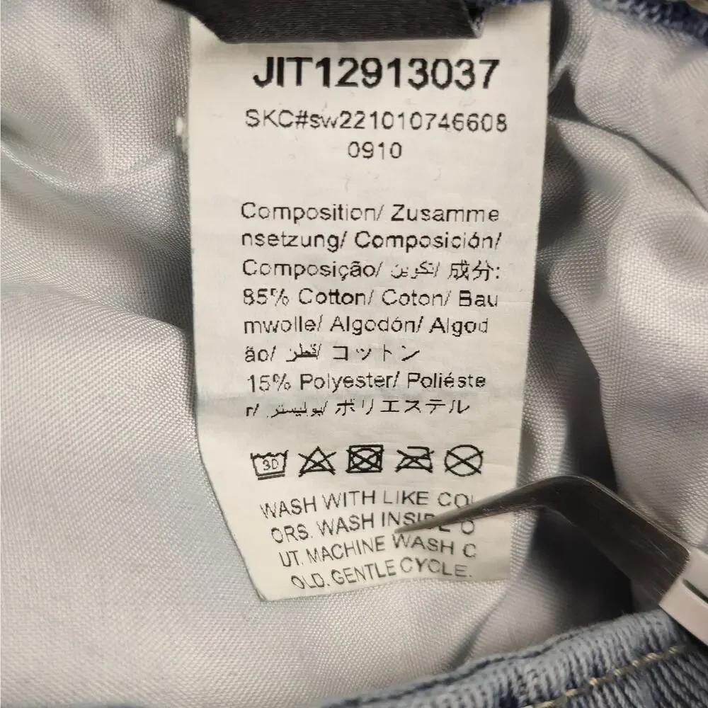 🌼Shein Skirt Womens Size 26 Denim Maxi Pencil Frayed Hem - Picture 4 of 9